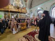45-Архиепископ Амфилохий совершил Божественную Литургию святителя Василия Великого в соборе в честь Воскресения Христова города Семипалатинска