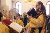14-В Неделю 23-ю по Пятидесятнице архиепископ Амфилохий совершил Божественную Литургию в Андреевском кафедральном соборе 