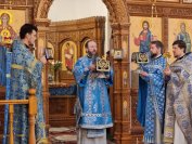 21-Божественная Литургия в Свято-Андреевском кафедральном соборе города Усть-Каменогорска в день Сретения Господня