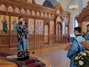 23-Божественная Литургия в Свято-Андреевском кафедральном соборе города Усть-Каменогорска в день Сретения Господня