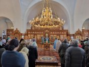 41-Божественная Литургия в Свято-Андреевском кафедральном соборе города Усть-Каменогорска в день Сретения Господня