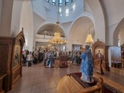 42-Божественная Литургия в Свято-Андреевском кафедральном соборе города Усть-Каменогорска в день Сретения Господня