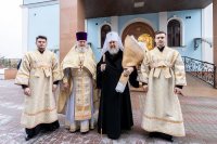 5-В мясопустную родительскую субботу архиепископ Усть-Каменогорский и Семипалатинский Амфилохий сослужил митрополиту Александру за Божественной Литургией в Петропавловском храме Алматы.