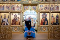6-В мясопустную родительскую субботу архиепископ Усть-Каменогорский и Семипалатинский Амфилохий сослужил митрополиту Александру за Божественной Литургией в Петропавловском храме Алматы.
