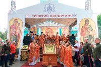 45-Архиепископ Усть-Каменогорский и Семипалатинский Амфилохий принял участие в торжествах, посвященных 20-летию учреждения Казахстанского Митрополичьего округа