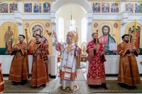 9-Перенесение мощей святителя Николая Чудотворца из Мир Ликийских в город Бари. Управляющий Усть-Каменогорской и Семипалатинской епархией сослужил митрополиту Александру в Гаврииловском храме города Талдыкоргана