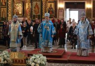 8-В день памяти священномученика Владимира Лепсинского архиепископ Амфилохий сослужил митрополиту Александру за Божественной Литургией в Успенском кафедральном соборе столицы Казахстана