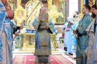 18-В день памяти священномученика Владимира Лепсинского архиепископ Амфилохий сослужил митрополиту Александру за Божественной Литургией в Успенском кафедральном соборе столицы Казахстана