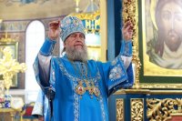 20-В день памяти священномученика Владимира Лепсинского архиепископ Амфилохий сослужил митрополиту Александру за Божественной Литургией в Успенском кафедральном соборе столицы Казахстана