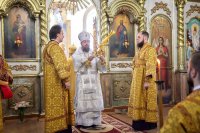 14-День памяти священномученика Александра, архиепископа Семипалатинского. Глава Митрополичьего округа совершил Литургию в Воскресенском соборе города Семипалатинска