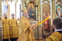 16-День памяти священномученика Александра, архиепископа Семипалатинского. Глава Митрополичьего округа совершил Литургию в Воскресенском соборе города Семипалатинска