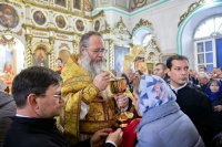 20-День памяти священномученика Александра, архиепископа Семипалатинского. Глава Митрополичьего округа совершил Литургию в Воскресенском соборе города Семипалатинска