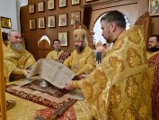 14-Божественная Литургия в Неделю святых отец в Андреевском кафедральном соборе