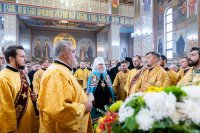 29-День памяти благоверного князя Александра Невского и святителя Митрофана Воронежского. Архиепископ Усть-Каменогорский и Семипалатинский Амфилохий сослужил митрополиту Александру за Божественной Литургией в Александро-Невском соборе Алматы