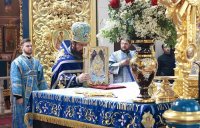 4-Благовещение Пресвятой Богородицы. Архиепископ Усть-Каменогорский и Семипалатинский Амфилохий сослужил Главе Митрополичьего округа за Божественной Литургией в главном храме Астаны