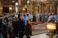 7-Благовещение Пресвятой Богородицы. Архиепископ Усть-Каменогорский и Семипалатинский Амфилохий сослужил Главе Митрополичьего округа за Божественной Литургией в главном храме Астаны