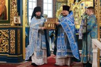22-Благовещение Пресвятой Богородицы. Архиепископ Усть-Каменогорский и Семипалатинский Амфилохий сослужил Главе Митрополичьего округа за Божественной Литургией в главном храме Астаны