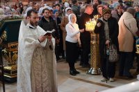 23-Благовещение Пресвятой Богородицы. Архиепископ Усть-Каменогорский и Семипалатинский Амфилохий сослужил Главе Митрополичьего округа за Божественной Литургией в главном храме Астаны