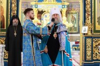 24-Благовещение Пресвятой Богородицы. Архиепископ Усть-Каменогорский и Семипалатинский Амфилохий сослужил Главе Митрополичьего округа за Божественной Литургией в главном храме Астаны