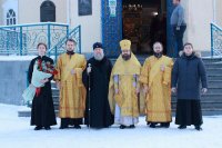 2-В день памяти великомученицы Екатерины управляющий Усть-Каменогорской и Семипалатинской епархией сослужил митрополиту Александру за Божественной Литургией в старейшем храме Астаны