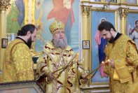 7-В день памяти великомученицы Екатерины управляющий Усть-Каменогорской и Семипалатинской епархией сослужил митрополиту Александру за Божественной Литургией в старейшем храме Астаны