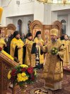 11-В Андреевском кафедральном соборе  было совершено праздничное вечернее богослужение в честь дня памяти святого апостола Андрея Первозванного