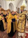 29-В Андреевском кафедральном соборе  было совершено праздничное вечернее богослужение в честь дня памяти святого апостола Андрея Первозванного