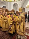 34-В Андреевском кафедральном соборе  было совершено праздничное вечернее богослужение в честь дня памяти святого апостола Андрея Первозванного