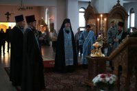 3-Накануне праздника Сретения Господня в Андреевском кафедральном соборе было совершено всенощное бдение 