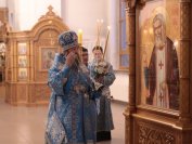 16-Накануне праздника Сретения Господня в Андреевском кафедральном соборе было совершено всенощное бдение 