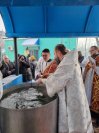 45-В день предпразднства Крещения Господня архиепископ Амфилохий совершил Божественную Литургию в Воскресенском кафедральном соборе города Семипалатинска