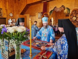 Суббота Акафиста. Божественная Литургия в Покровском соборе города Усть-Каменогорска