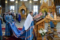 6-В неделю о мытаре и фарисее архиепископ Усть-Каменогорский и Семипалатинский Амфилохий сослужил митрополиту Александру за Божественной Литургией в Иверско-Серафимовском монастыре, отмечающем престольный праздник