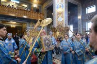15-В неделю о мытаре и фарисее архиепископ Усть-Каменогорский и Семипалатинский Амфилохий сослужил митрополиту Александру за Божественной Литургией в Иверско-Серафимовском монастыре, отмечающем престольный праздник