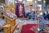 17-В неделю о мытаре и фарисее архиепископ Усть-Каменогорский и Семипалатинский Амфилохий сослужил митрополиту Александру за Божественной Литургией в Иверско-Серафимовском монастыре, отмечающем престольный праздник