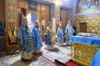 18-В неделю о мытаре и фарисее архиепископ Усть-Каменогорский и Семипалатинский Амфилохий сослужил митрополиту Александру за Божественной Литургией в Иверско-Серафимовском монастыре, отмечающем престольный праздник