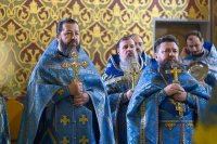 22-В неделю о мытаре и фарисее архиепископ Усть-Каменогорский и Семипалатинский Амфилохий сослужил митрополиту Александру за Божественной Литургией в Иверско-Серафимовском монастыре, отмечающем престольный праздник