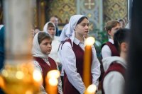 24-В неделю о мытаре и фарисее архиепископ Усть-Каменогорский и Семипалатинский Амфилохий сослужил митрополиту Александру за Божественной Литургией в Иверско-Серафимовском монастыре, отмечающем престольный праздник