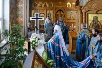 33-В неделю о мытаре и фарисее архиепископ Усть-Каменогорский и Семипалатинский Амфилохий сослужил митрополиту Александру за Божественной Литургией в Иверско-Серафимовском монастыре, отмечающем престольный праздник