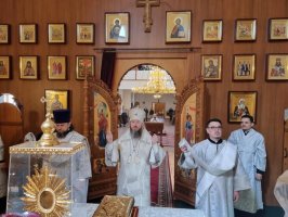 Лазарева суббота. Божественная Литургия в Андреевском кафедральном соборе