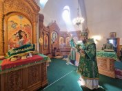 17-В день Входа Господня в Иерусалим  Управляющий Усть-Каменогорской и Семипалатинской епархией  совершил праздничную Божественную Литургию в главном храме Восточного Казахстана