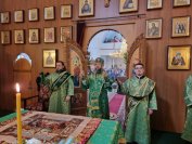 28-В день Входа Господня в Иерусалим  Управляющий Усть-Каменогорской и Семипалатинской епархией  совершил праздничную Божественную Литургию в главном храме Восточного Казахстана
