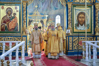 2-В воскресный день, отмеченный памятью пророка Божия Иезекииля, Управляющий Усть-Каменогорской и Семипалатинской епархией сослужил Главе Митрополичьего округа за Божественной Литургией в Успенском кафедральном соборе Астаны