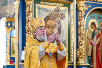 16-В воскресный день, отмеченный памятью пророка Божия Иезекииля, Управляющий Усть-Каменогорской и Семипалатинской епархией сослужил Главе Митрополичьего округа за Божественной Литургией в Успенском кафедральном соборе Астаны