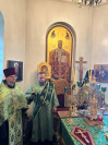 12-Праздничное всенощное бдение в Троицком храме города Усть-Каменогорска накануне дня Святой Пятидесятницы