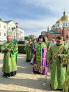 18-Праздничное всенощное бдение в Троицком храме города Усть-Каменогорска накануне дня Святой Пятидесятницы