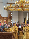 15-Собор святых славных 12 апостолов. Воскресная Божественная Литургия в главном храме Восточного Казахстана
