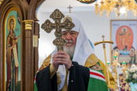 29-Архиепископ Усть-Каменогорский и Семипалатинский Амфилохий принял участие в Патриаршем освящении храма преподобного Сергия Радонежского в Астане.
