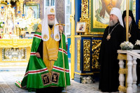 32-Управляющий Усть-Каменогорской и Семипалатинской епархией молился за Патриаршим богослужением в Успенском кафедральном соборе Астаны