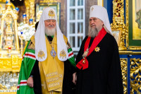37-Управляющий Усть-Каменогорской и Семипалатинской епархией молился за Патриаршим богослужением в Успенском кафедральном соборе Астаны